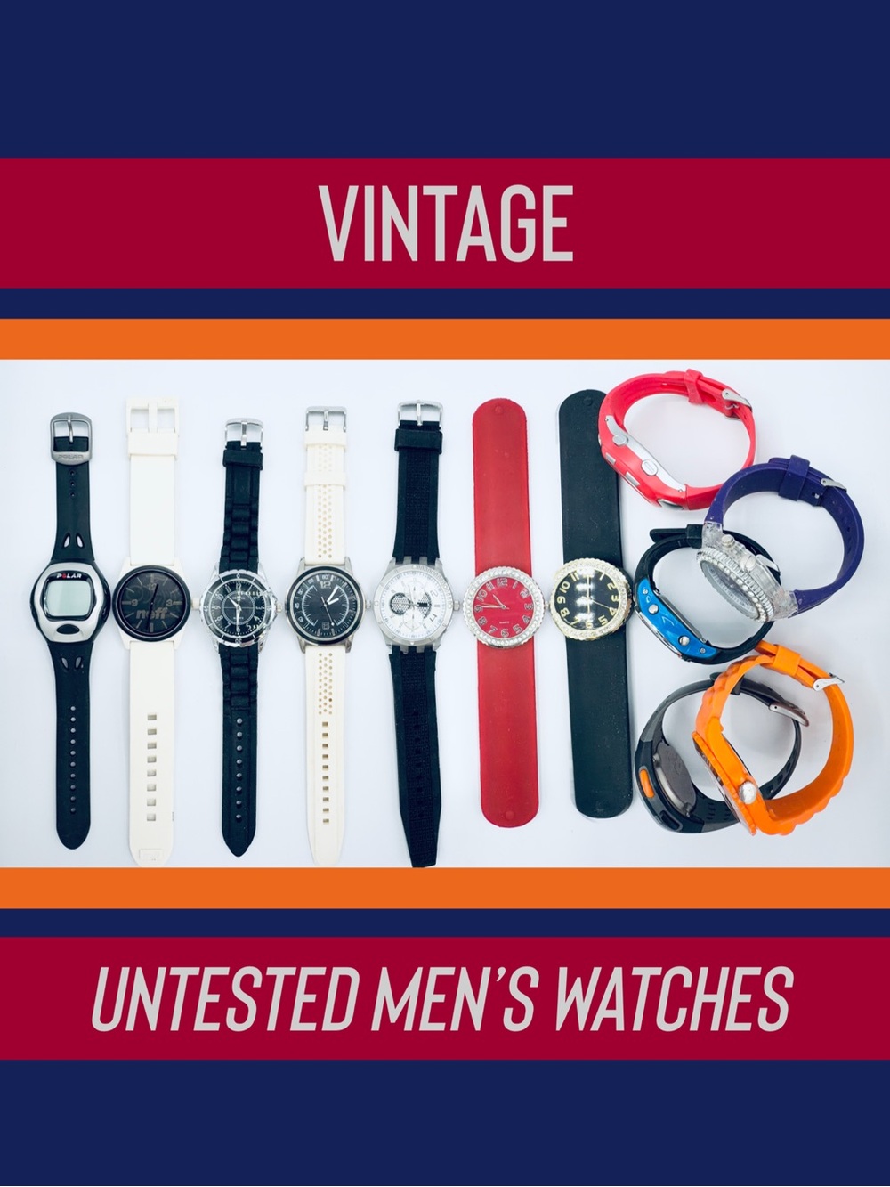 12 Untested Men’s Various Resin Watches